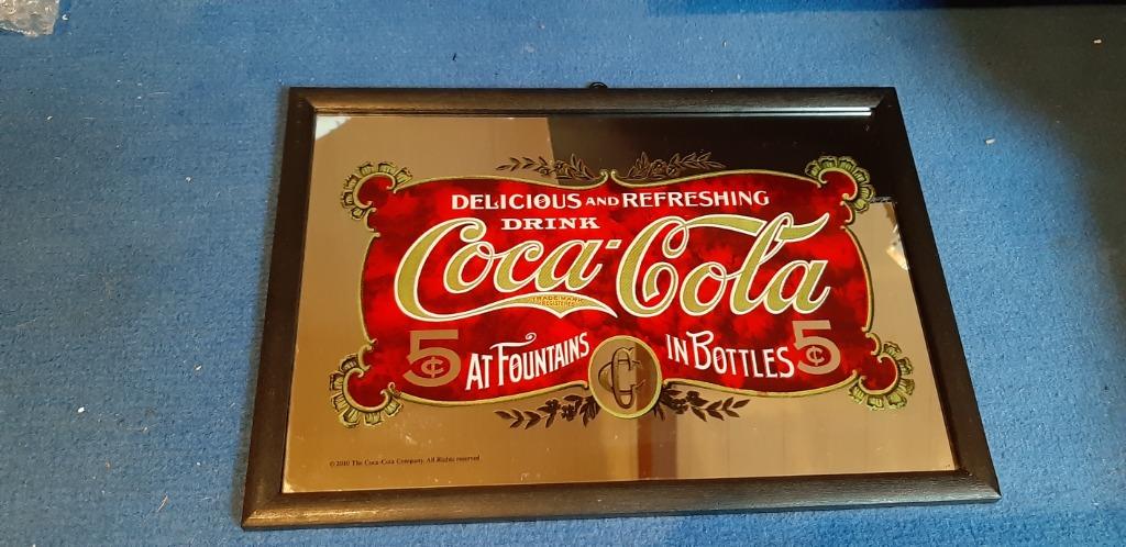Miroir publicitaire Coca-Cola, Collections, Marques & Objets publicitaires, Neuf, Panneau publicitaire, Enlèvement ou Envoi