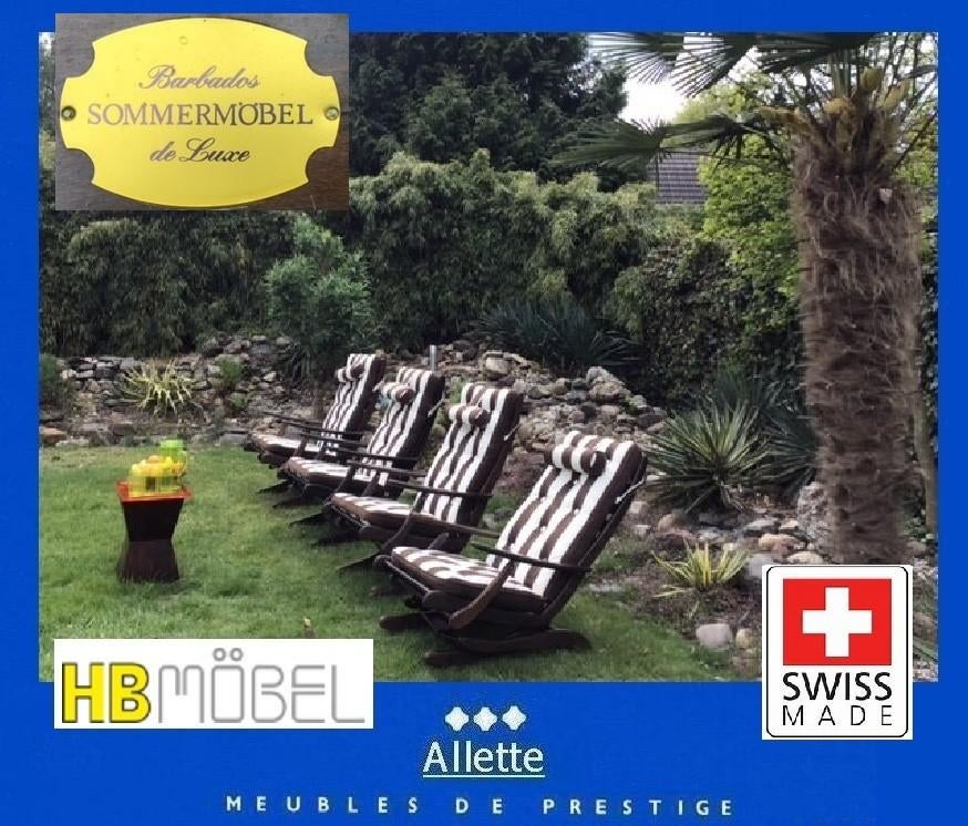 TEAK jachtlak tuinstoelen hoogwaardig Sommermöbel CH, Jardin & Terrasse, Ensembles de jardin, Comme neuf, Salons de jardin, Bois de teck