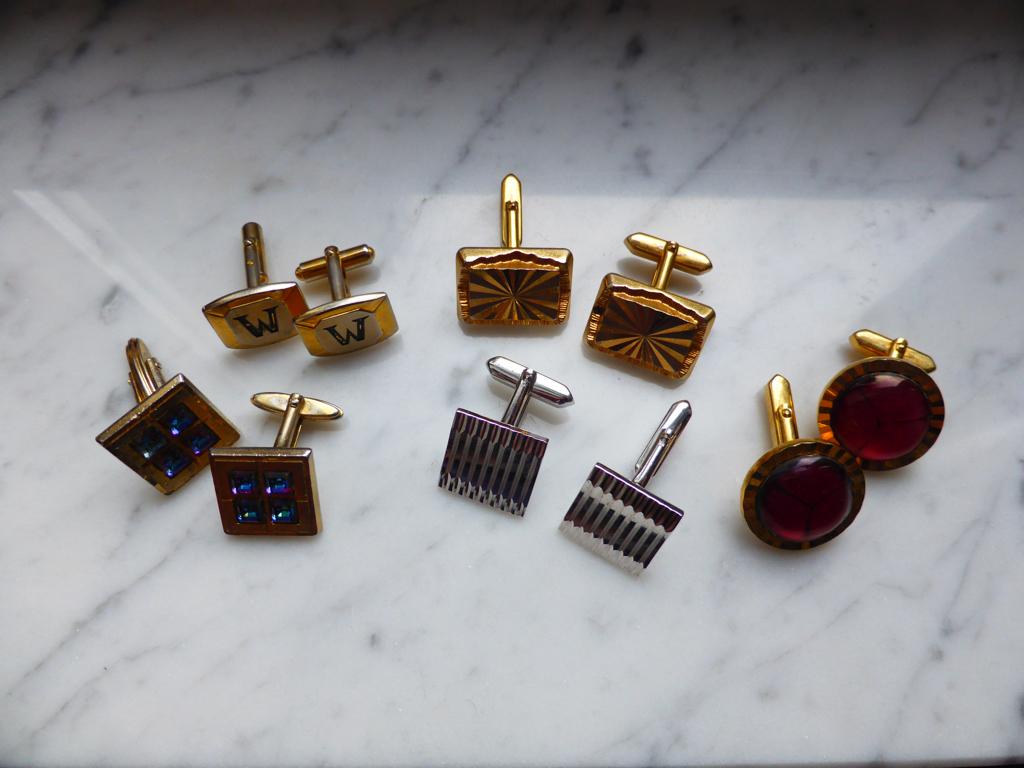 Manchetknopen, Ophalen of Verzenden, Gebruikt, Overige materialen