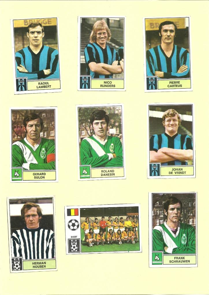 Panini Football 1972-1973 - 9 stickers (recups), Verzamelen, Ophalen of Verzenden, Gebruikt, Sport