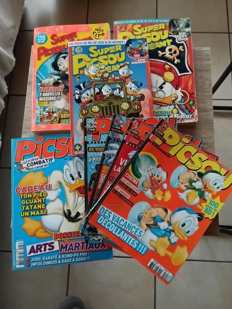 Lot de 5 magazines Picsou et 3 super Picsou géant., Livres, Comics, Enlèvement, Utilisé