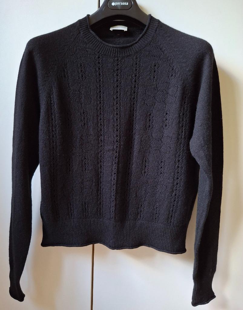 Wol/Cashmere Ajour Trui 'By Malène Birger' - maat 38, Kleding | Dames, Ophalen of Verzenden, Zo goed als nieuw, Zwart