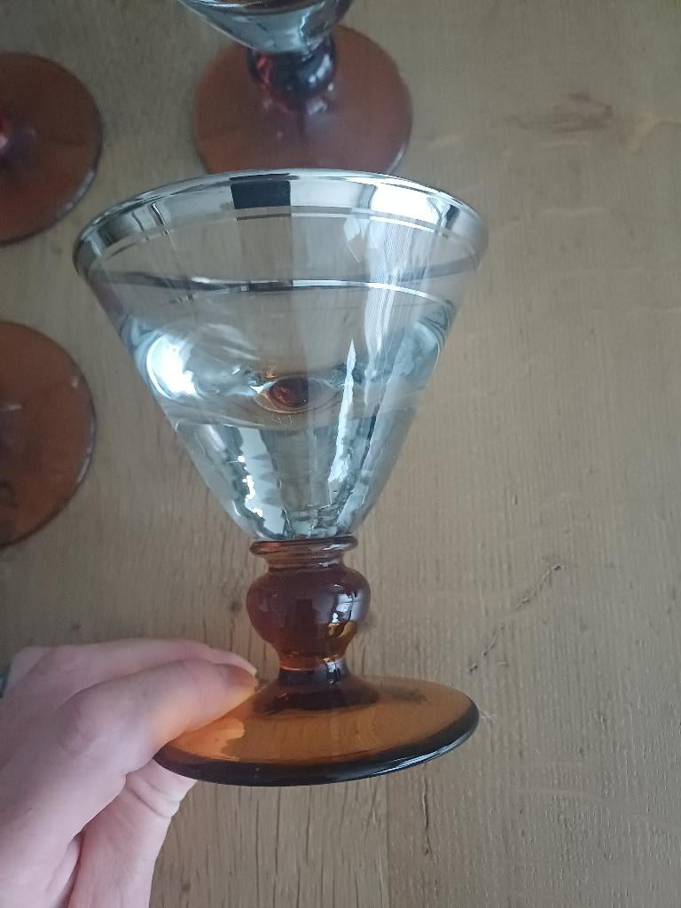 Vintage - 6 verres à cocktail ou à dessert, Enlèvement ou Envoi