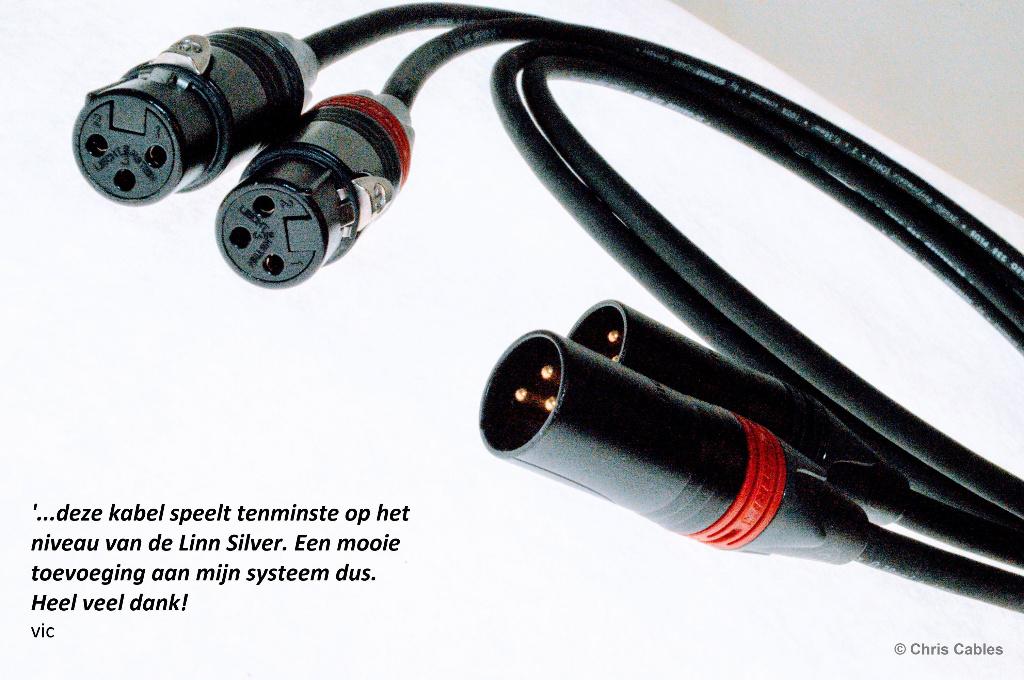 'The Carbon One' audiophile interlinks van Chris Cables, Envoi, Neuf, Câble Interlink