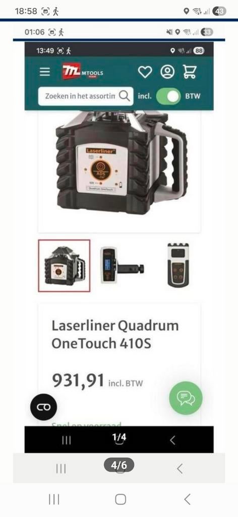 Kit Laserliner Quadrum OneTouch 410 S FL., Bricolage & Construction, Enlèvement