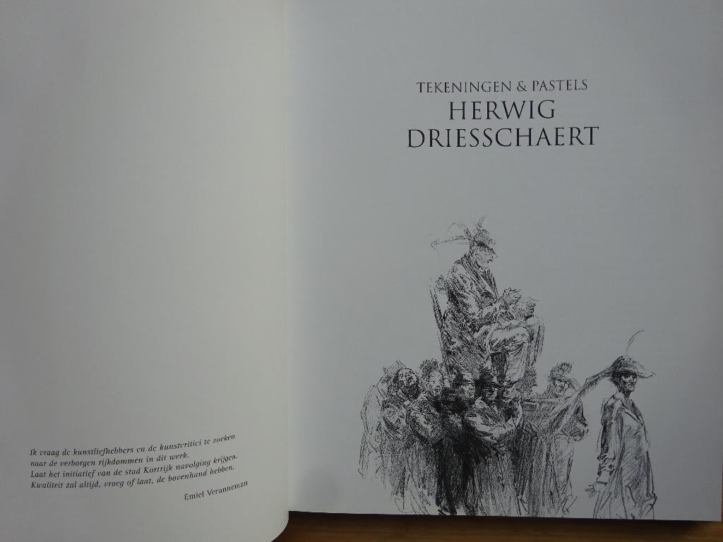 Herwig Driesschaert, tekeningen en pastels, 2004 Kortrijk, Ophalen of Verzenden, Nieuw, Schilder- en Tekenkunst