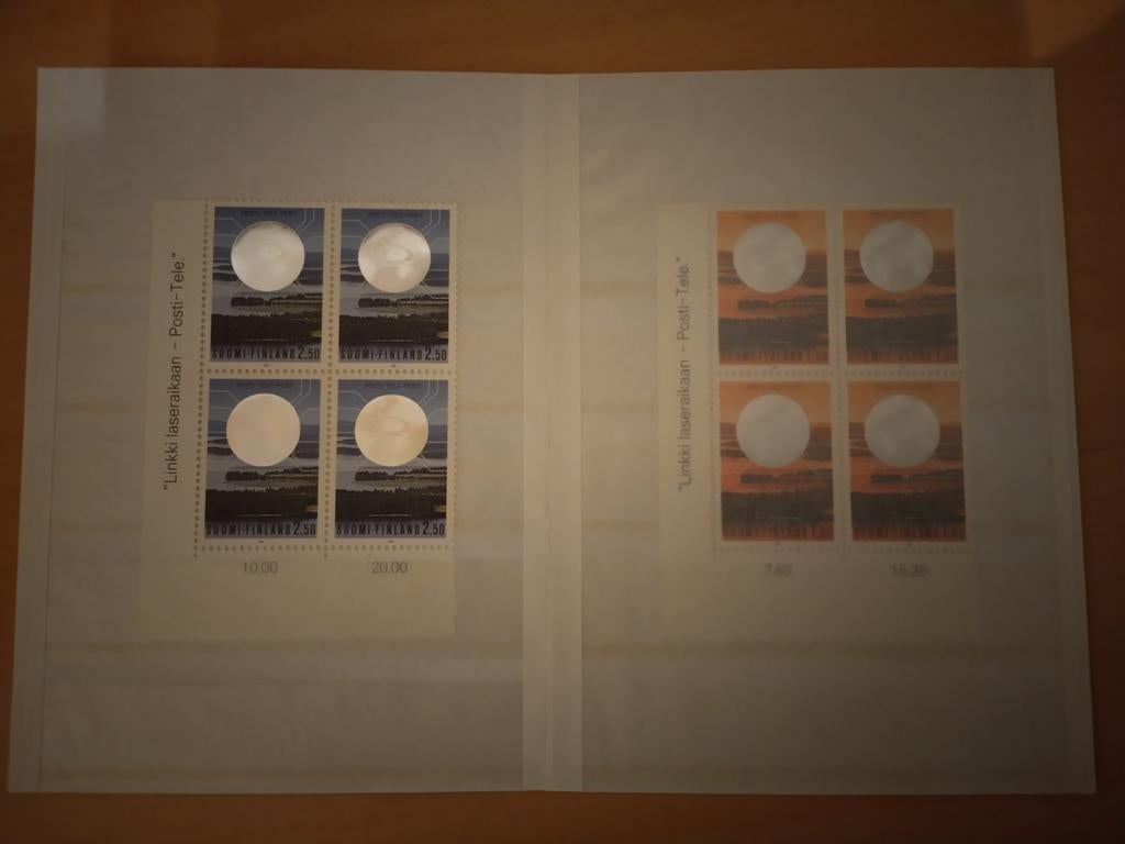 Finland postzegels met hologram, Verzenden