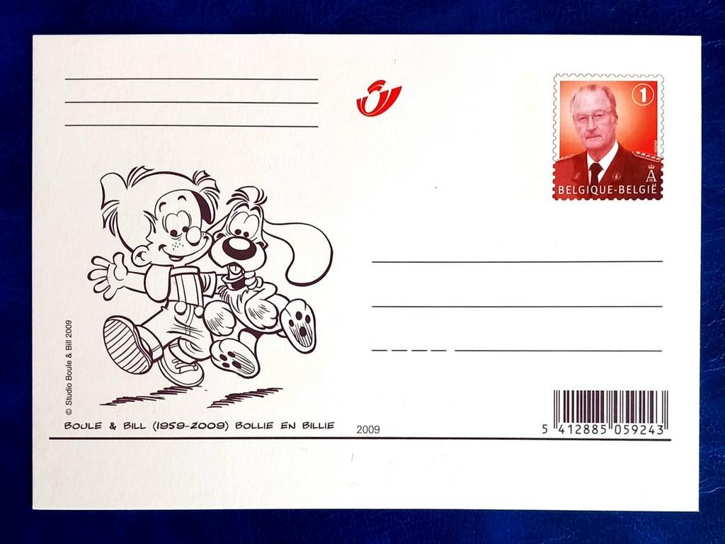 2009 Entier postal B.D. Boule & Bill - Validité permanente, Timbres & Monnaies, Envoi, Non oblitéré, Neuf