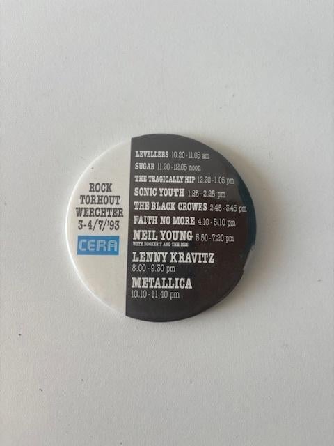 Badge Torhout Werchter 1993, Ophalen of Verzenden, Zo goed als nieuw