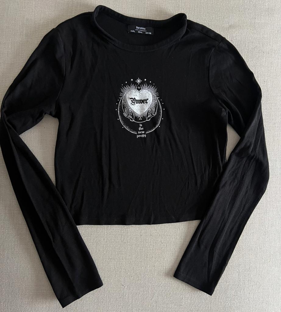 Sweat Bershka taille L, Zwart, Maat 42/44 (L), Zo goed als nieuw, Bershka