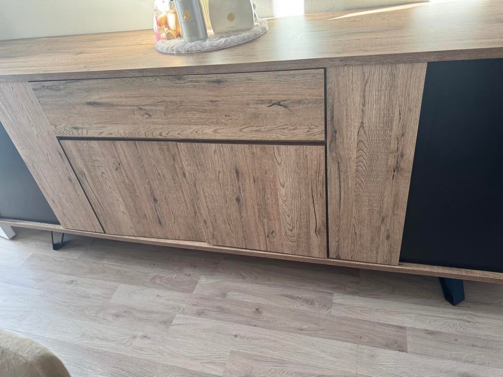 Table+ 6 chaise + vitrine +mublle, Enlèvement, Bois, Cinq, Six Chaises ou plus, Utilisé