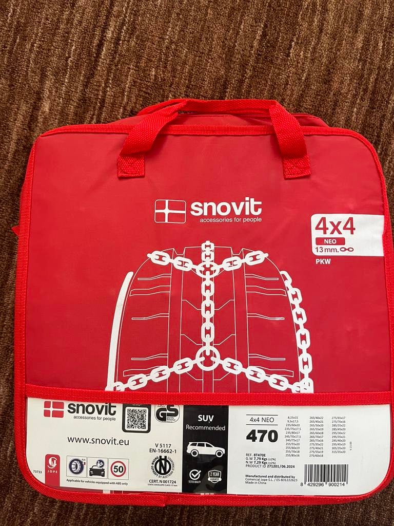 Sneeuwkettingen snovit 470 te huur., Ophalen, Zo goed als nieuw