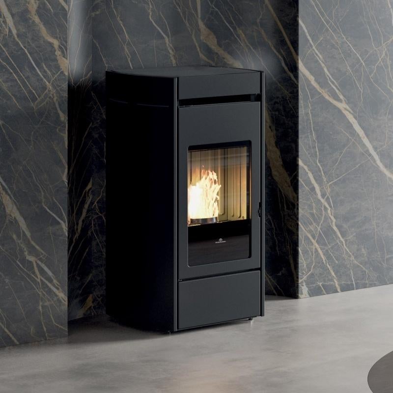 Pelletkachel Edilkamin Lena, Huis en Inrichting, Woonaccessoires | Overige, Nieuw, Overige materialen, Zwart, Overige stijlen