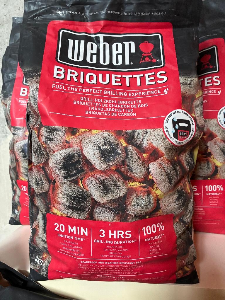 Weber Briketten 8 kg, Ophalen, Nieuw, Weber