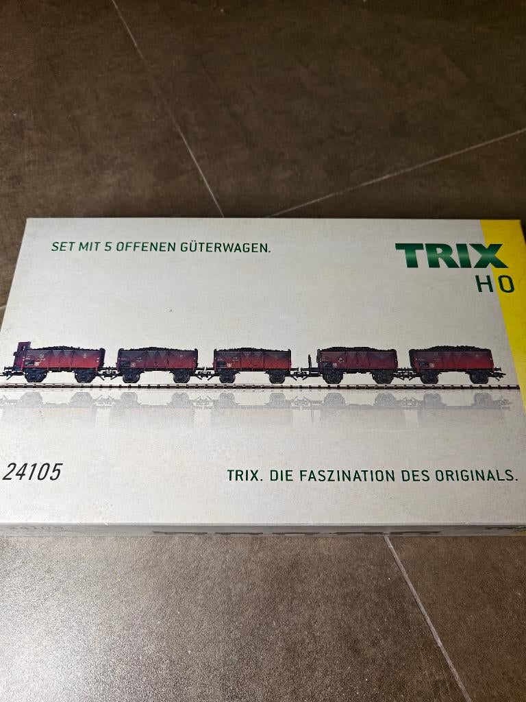Trix 24105 open wagens met kolen (ook voor Marklin), Gelijkstroom, Trix, Ophalen of Verzenden, Nieuw