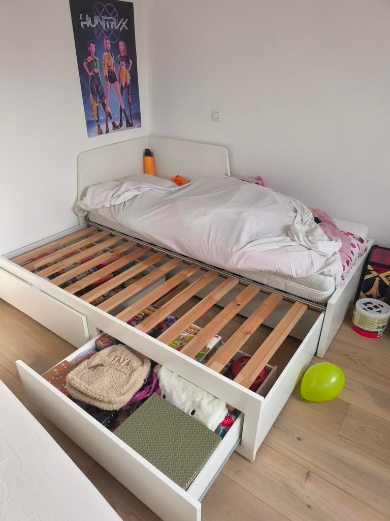 Lit ikea 1 place extensible 2 place, 2 tiroir + matelas, Enlèvement