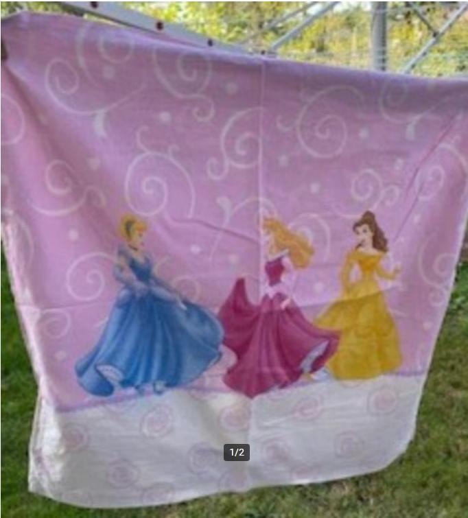 Bedset dekbedovertrek + kussensloop 1 pers. Prinsessen, Gebruikt, Jongetje of Meisje, Dekbedovertrek, Ophalen of Verzenden