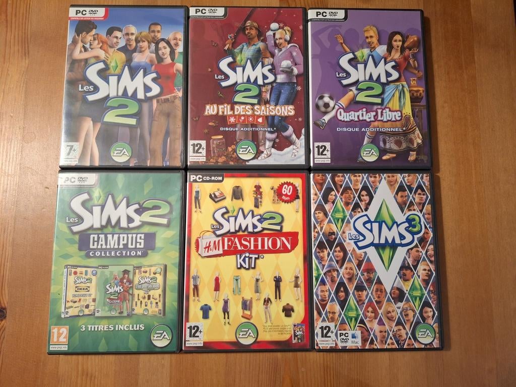 Lot Les Sims 2 + extensions + Les Sims 3 (PC), Consoles de jeu & Jeux vidéo, Jeux | PC, 1 joueur, À partir de 7 ans, Enlèvement