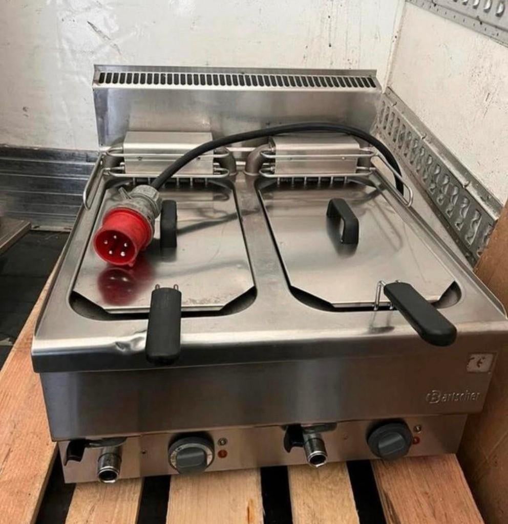 Friteuse électrique Bartscher 28 litres — Qualité hôtelière, Enlèvement ou Envoi, Utilisé, Cuisinière, Friteuse et Grils