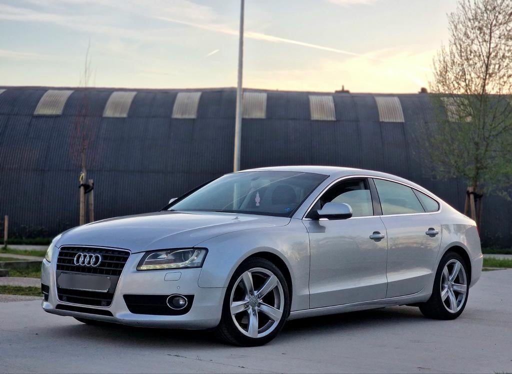 Audi A5 2.0 TFSI (2010) – Automaat – 180PK SPORTBACK BENZINE, Auto's, Audi, Euro 5, Bluetooth, Zwart, Leder