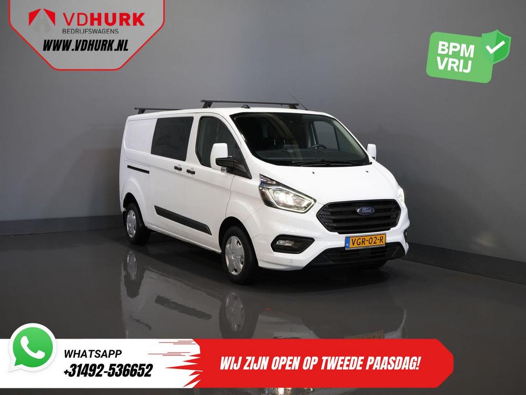 Ford Transit Custom 2.0 TDCI L2 Trend DC Dubbel Cabine BPM V, Wit, 202 g/km, Bedrijf, Ford
