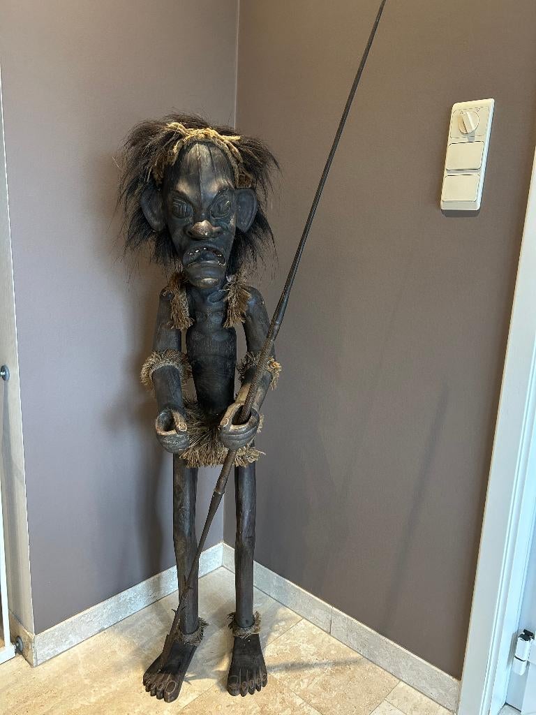 houten beeld Afrikaanse krijger, Ophalen
