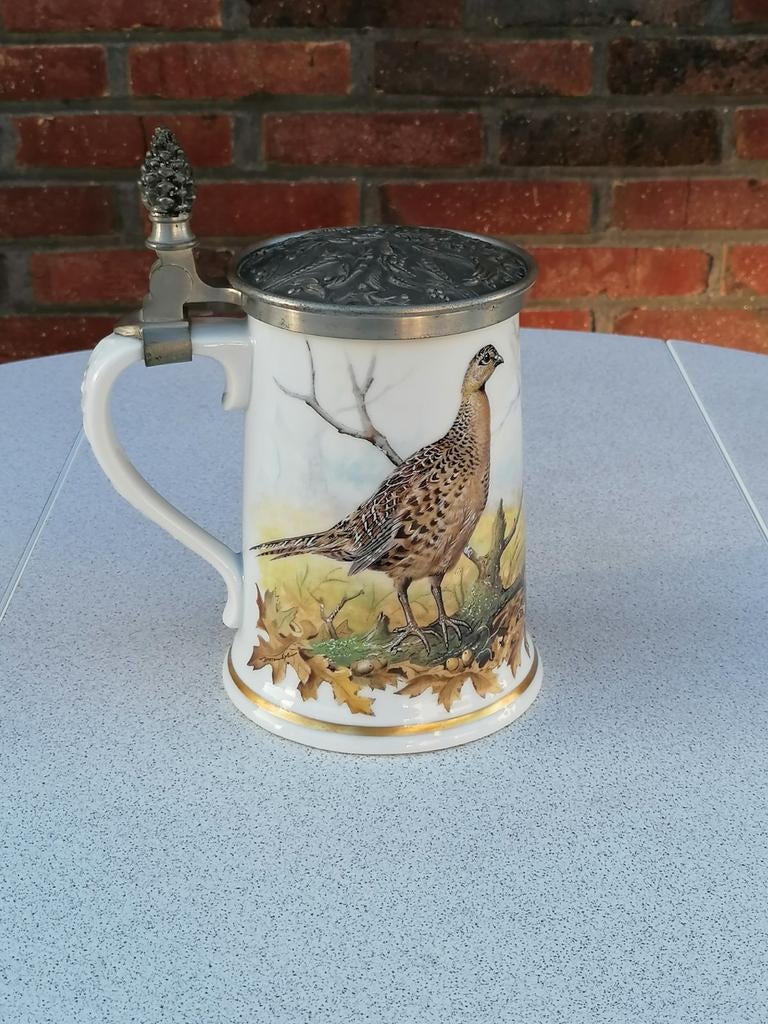The Game Bird Stein.. pot/tasse... 1981.. Porcelaine Frankli, Enlèvement ou Envoi