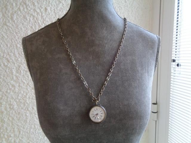 Montre Gousset avec chaîne. Vintage., Antiquités & Art, Envoi