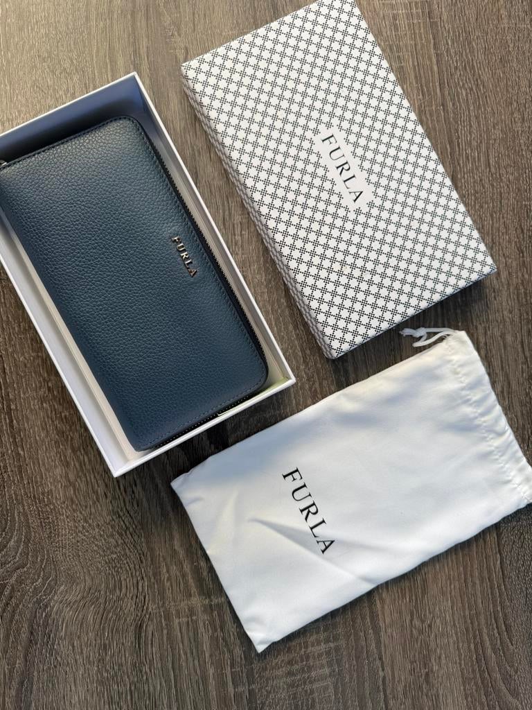 Portemonnee Furla, marineblauw, Handtassen en Accessoires, Portemonnees, Overige merken, Blauw, Nieuw, Ophalen of Verzenden