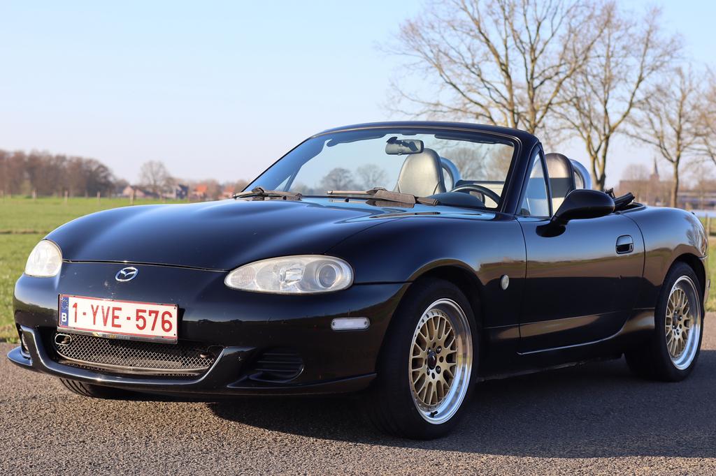 Mazda MX5 NBFL, Auto's, 4 cilinders, Cabriolet, Zwart, Overige kleuren
