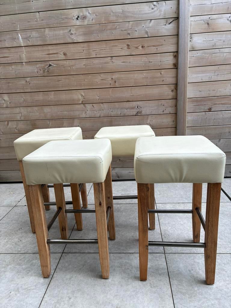 4 barkrukken, Huis en Inrichting, Barkrukken, 4 krukken, Ophalen, Gebruikt, 60 tot 90 cm