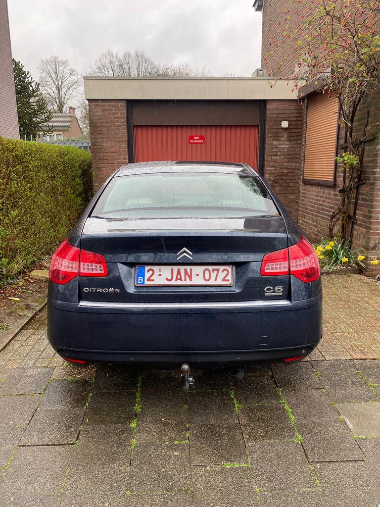 Citroen C5 sedan 1.6 2010 benzine, Auto's, Citroën, Euro 5, Beige, Blauw, Parkeersensor