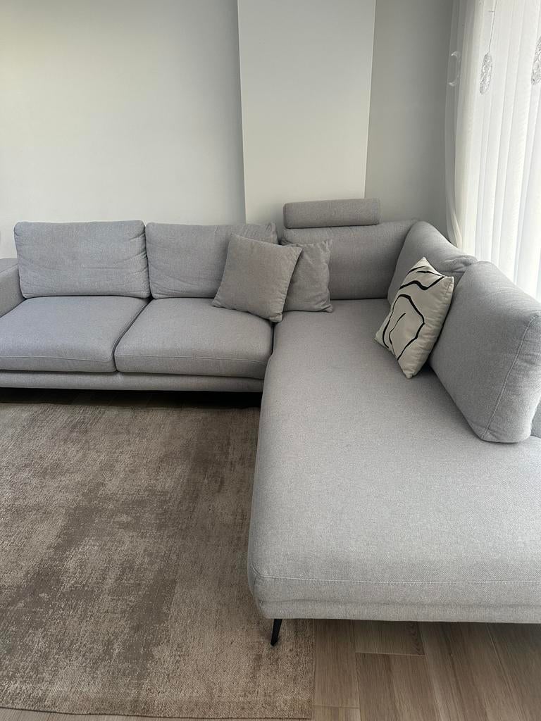 Grijze Zitbank, Maison & Meubles, Canapés | Coins salons complets, Enlèvement, Utilisé