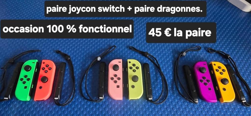 accessoires switch & switch2 : joycon,volant,chargeur,grip, Enlèvement ou Envoi, Comme neuf