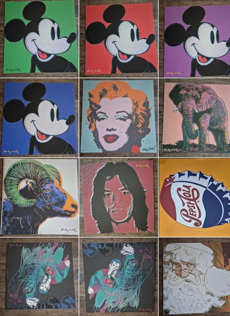 Andy Warhol CMOA 60X60 cm (50€/stuk), Antiek en Kunst, Ophalen of Verzenden