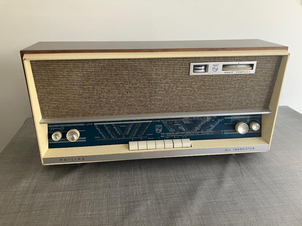 prachtige vintage Philips all transistor radio, Antiek en Kunst, Antiek | Tv's en Audio, Ophalen
