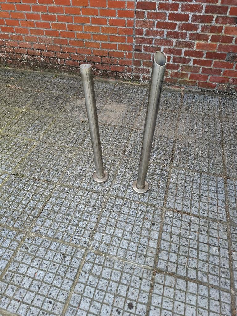 Poteaux en inox, Bricolage & Construction, Quincaillerie & Fixations, Enlèvement, Utilisé, Autres types, Inox