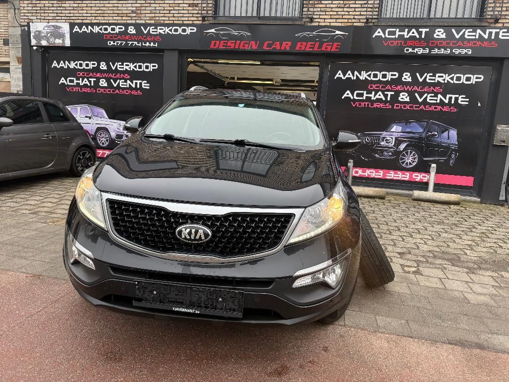 Kia Sportage 1600 Benzine 2015 Navi Leder 1ste hands, Auto's, Zwart, Leder, Bedrijf, Handgeschakeld