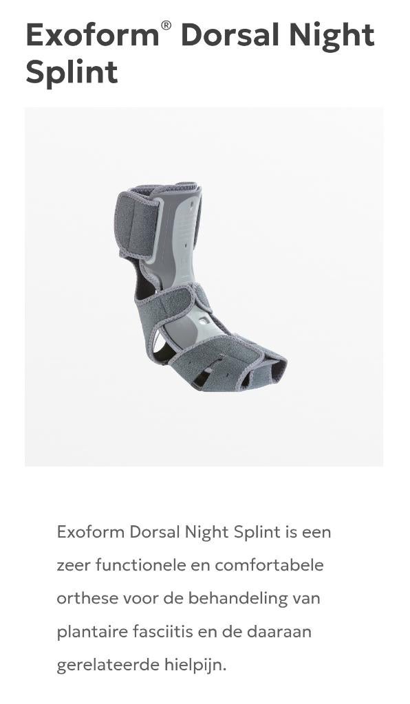 NIEUWE nachtspalk - (hulpmiddel bij fasciitis plantaris), Diversen, Braces, Ophalen of Verzenden, Nieuw