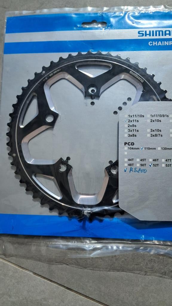 Shimano ultegra kettingblad 52t 11 speed, Vélos & Vélomoteurs, Vélos Pièces, Neuf, Pédalier ou Pédales, Enlèvement, Aluminium