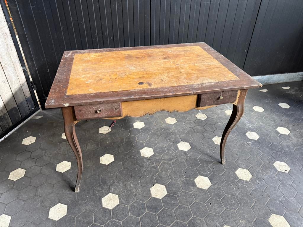 Antiek tafeltje met 2 lades, Ophalen