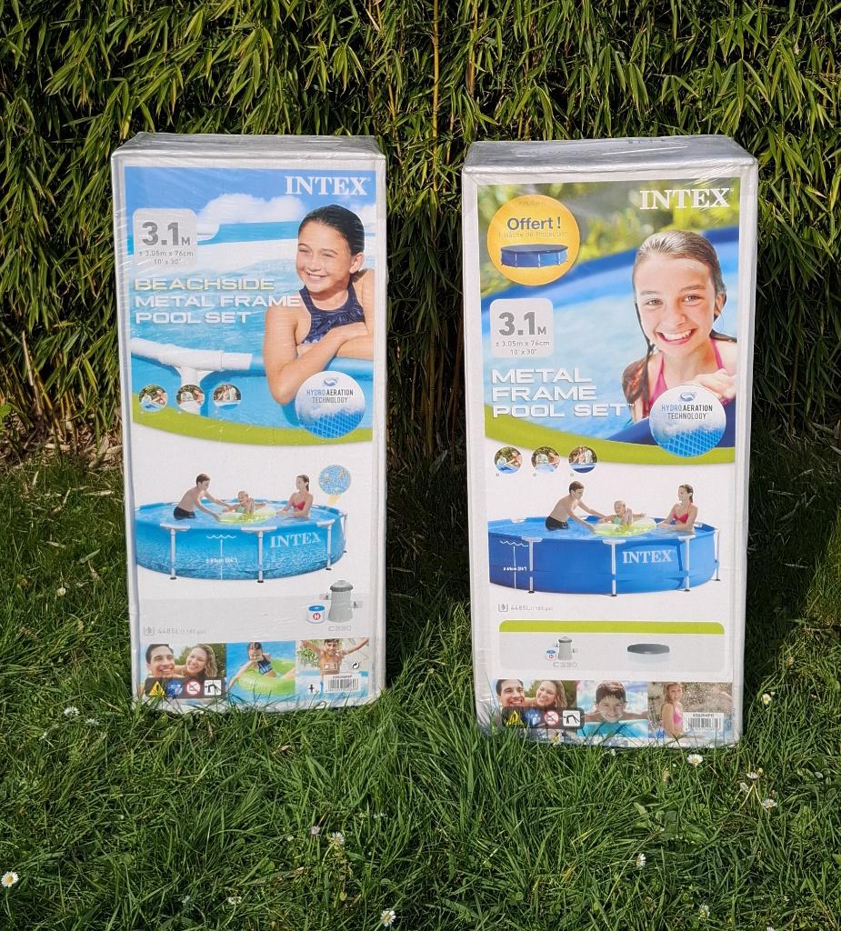 Piscine tubulaire NEUVE INTEX OCEAN 305*76 AVEC POMPE, Ophalen, Minder dan 80 cm, Rond, Opzetzwembad