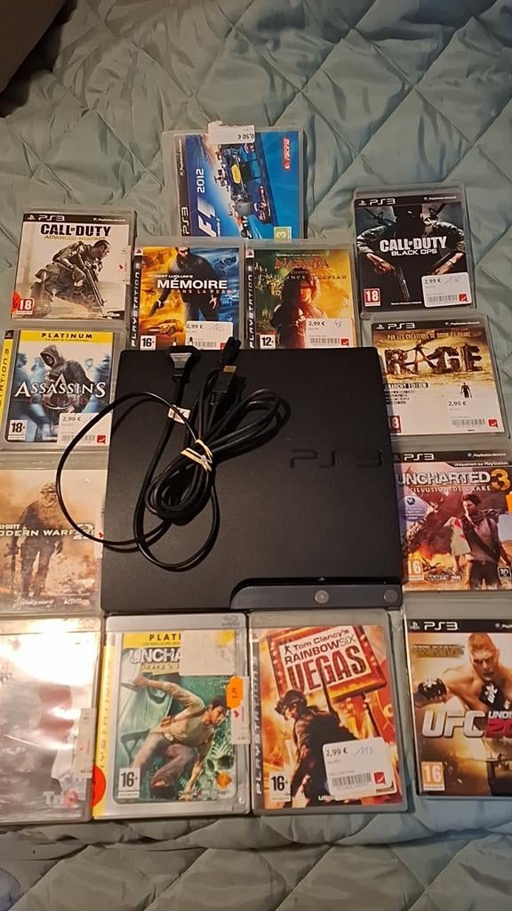Lot Ps3 + jeux, Consoles de jeu & Jeux vidéo, Consoles de jeu | Sony PlayStation 3, Enlèvement