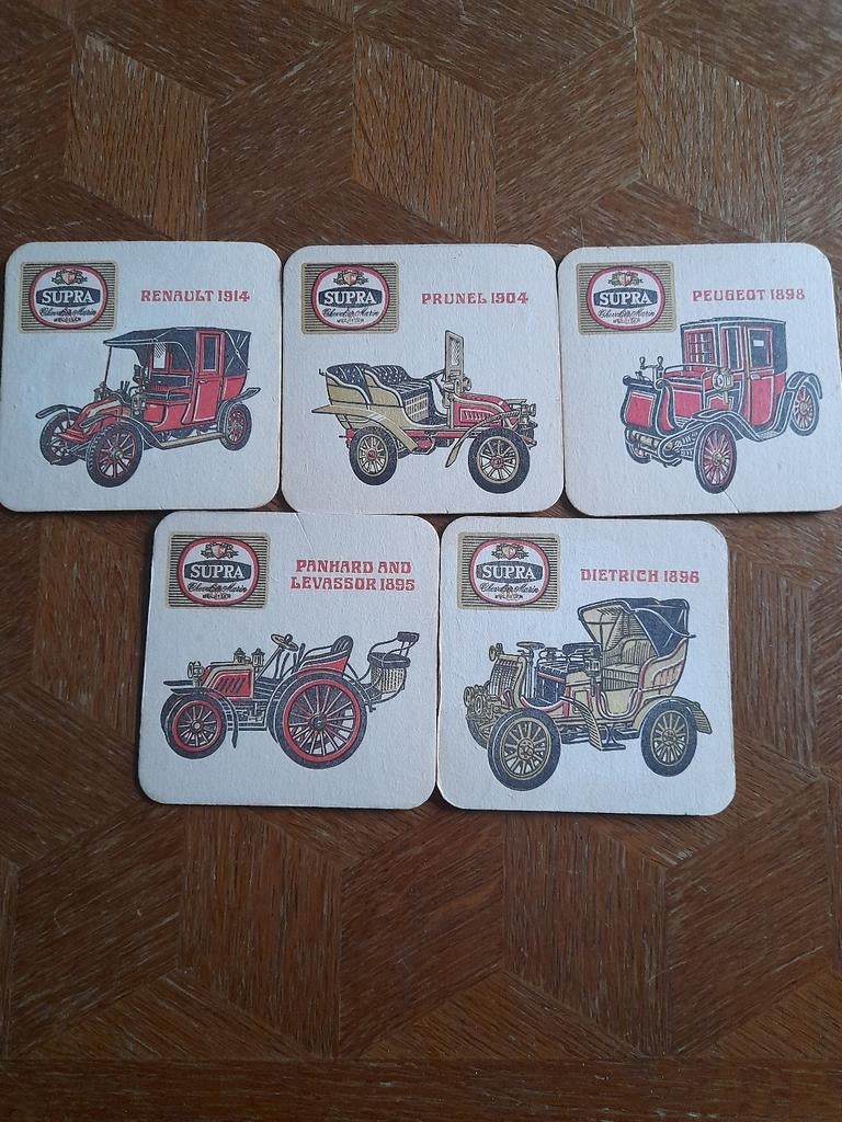 5 sous-verres à bière Supra Chevalier Marin, Collections, Enlèvement ou Envoi