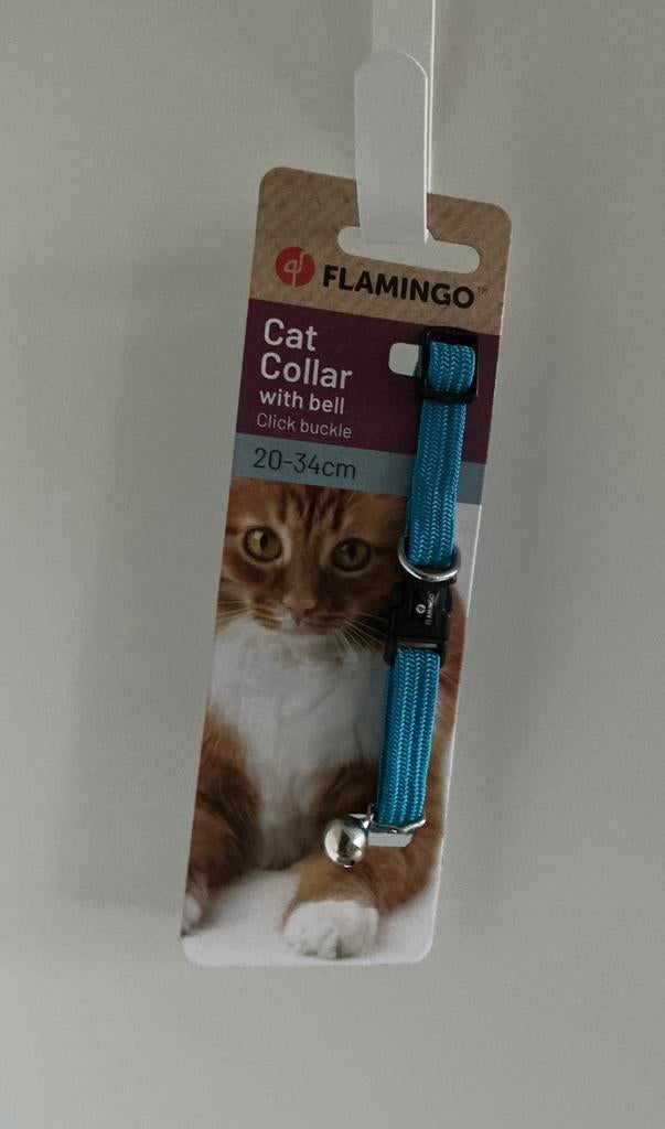 Kattenhalsband blauw 20-34cm, Dieren en Toebehoren, Kattenhalsbanden en Penningen, Ophalen of Verzenden, Nieuw