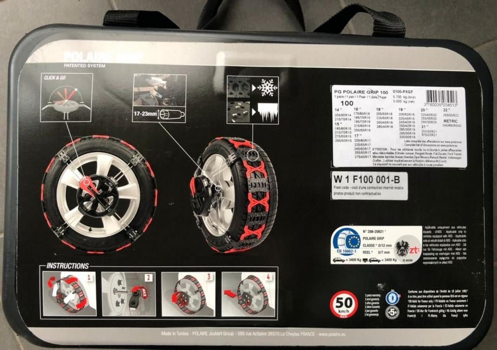 Deux chaînes à neige polaire grip 100, Enlèvement ou Envoi, Comme neuf