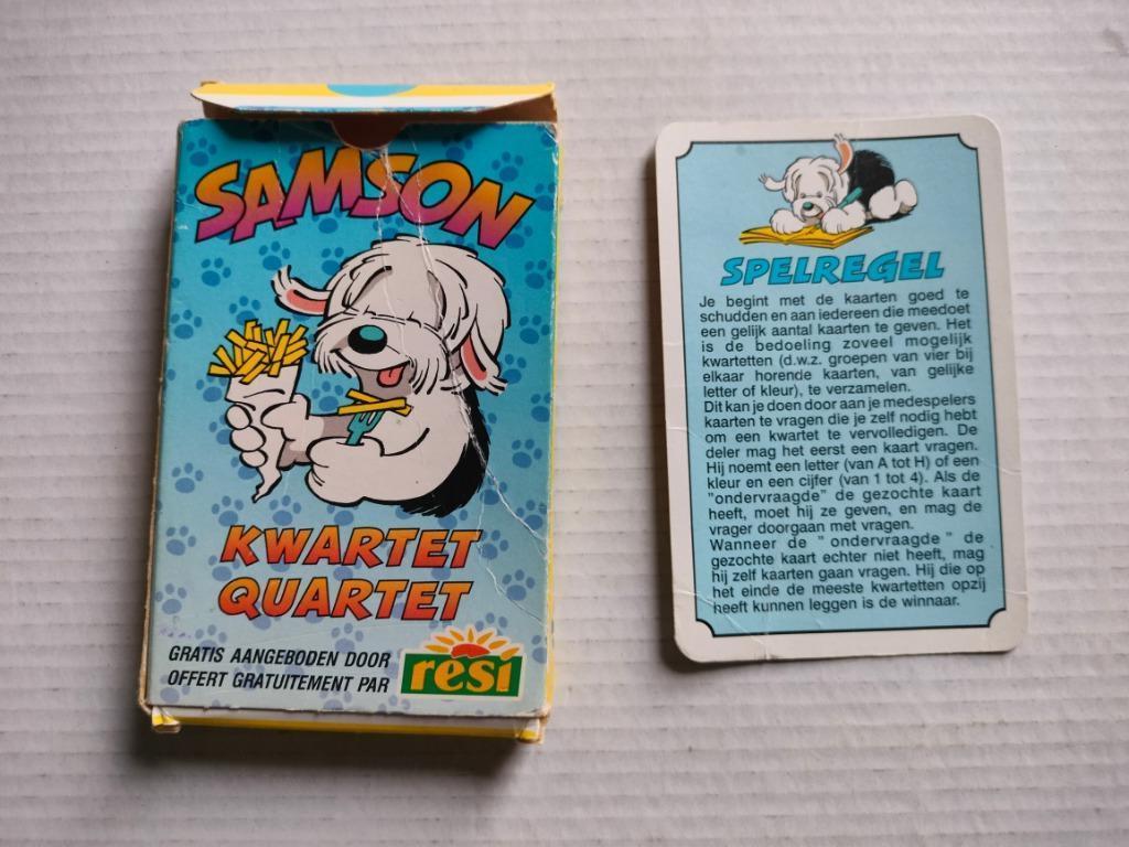 ! Zeldzaam ! kaartspel het begin Samson 1990 Wim Swerts, Ophalen of Verzenden, Gebruikt, Tv, Gebruiksvoorwerp