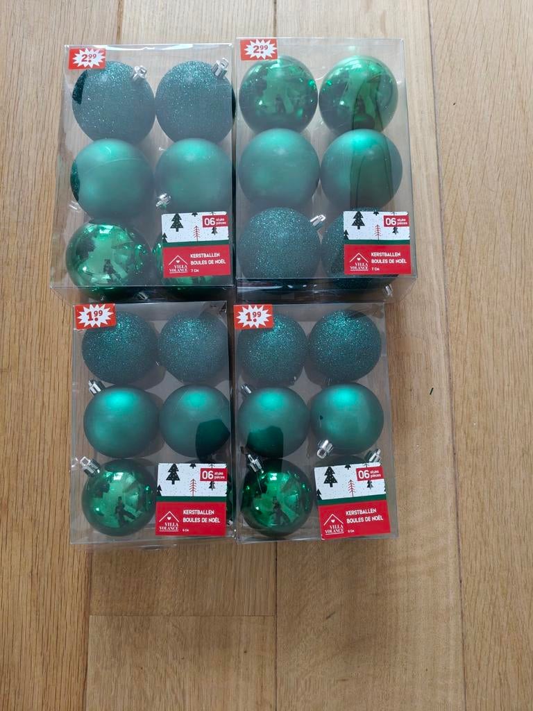 kerstballen groen, Ophalen of Verzenden, Zo goed als nieuw