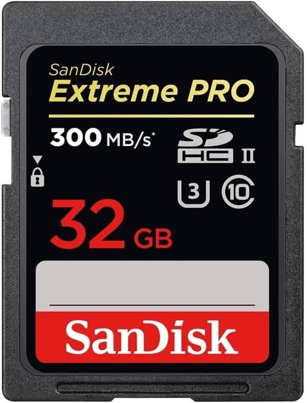 Carte SanDisk Extreme Pro 32 Go SDXC UHS-II, 300 Mo/s V90, Ophalen, 32 GB, SDXC, SanDisk