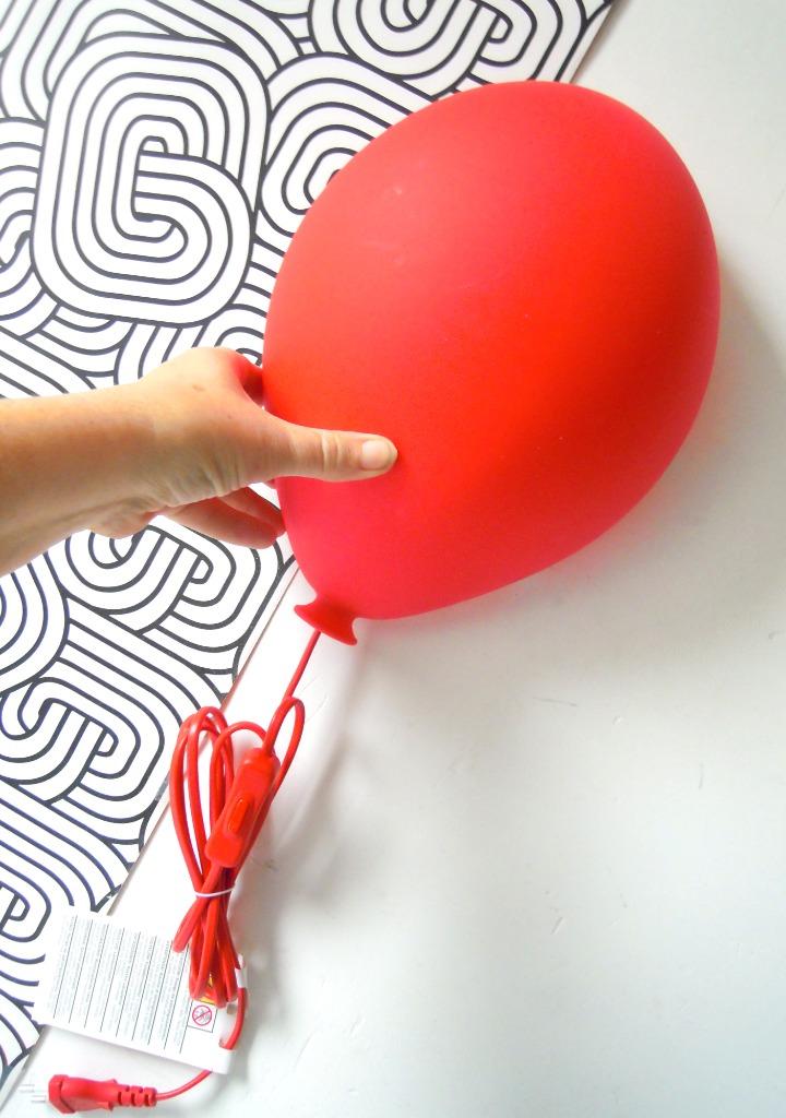 Lampe ballon rouge, Enlèvement ou Envoi, Neuf, Synthétique, Modern